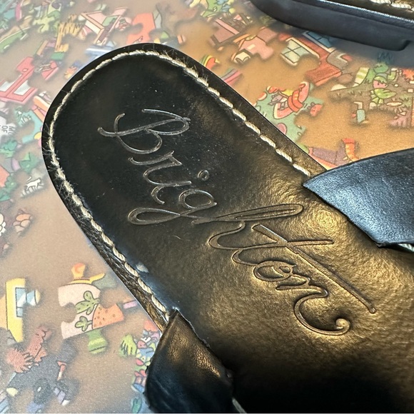 Brighton Leather Sandals with Silver Buckle Accent - Picture 9 of 12